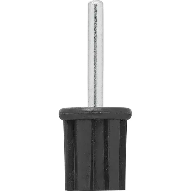 ProPlus Tentstokdop - boventop met pin - Ø 25 mm - set van 4 stuks - zwart/zilver
