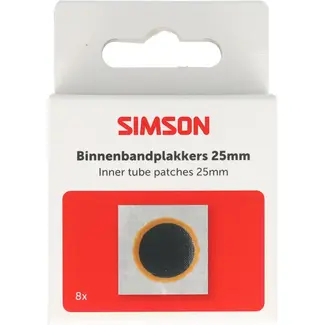 Simson Binnenbandpleisters 25 mm voor lekke fietsbinnenbanden en snelle bandreparatie
