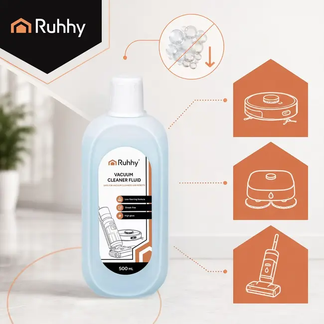 Ruhhy Robotstofzuiger vloeistof 500 ml concentraat voor streeploos dweilen