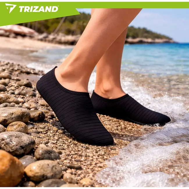 Trizand Zwarte waterschoenen maat 40 met antislip zool en sneldrogende pasvorm