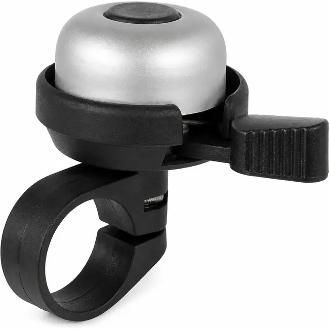 M-Wave Minibel - Ding-Dong - 33mm - Aluminium/Plastic - Zilver - Duurzaam Geluid