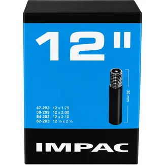 Impac Binnenband 12x1.75/2.35 - Schrader ventiel 35mm - Duurzaam rubber