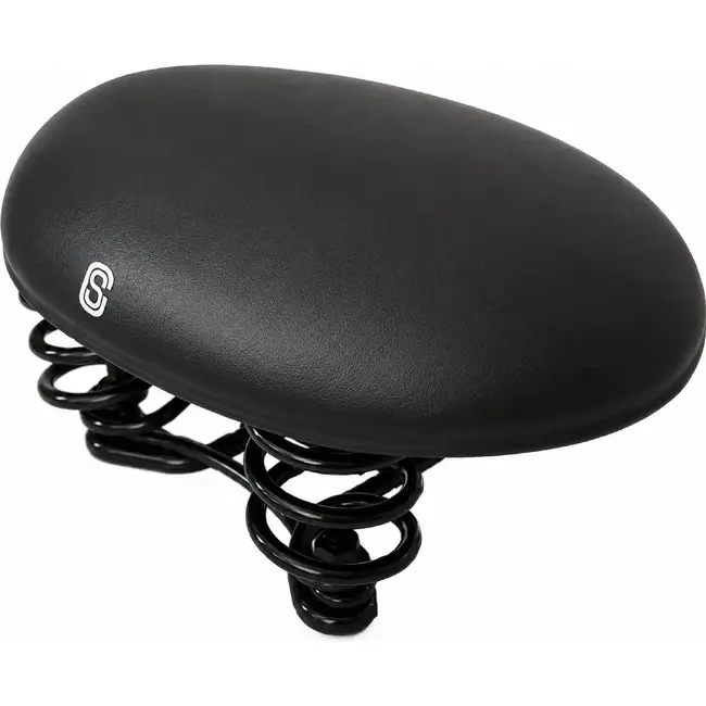Selle Comfort Comfortabel fietszadel - Staalconstructie - Klassiek ontwerp - Zwart - Zonder strop