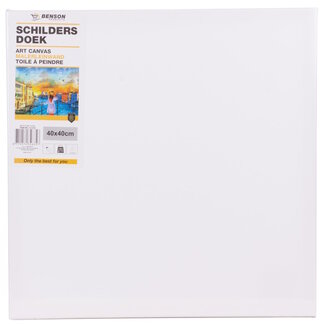 Benson Schildersdoek - Doekraam - Dubbel gesso - 40 x 40 cm - Katoen - Houten spieraam