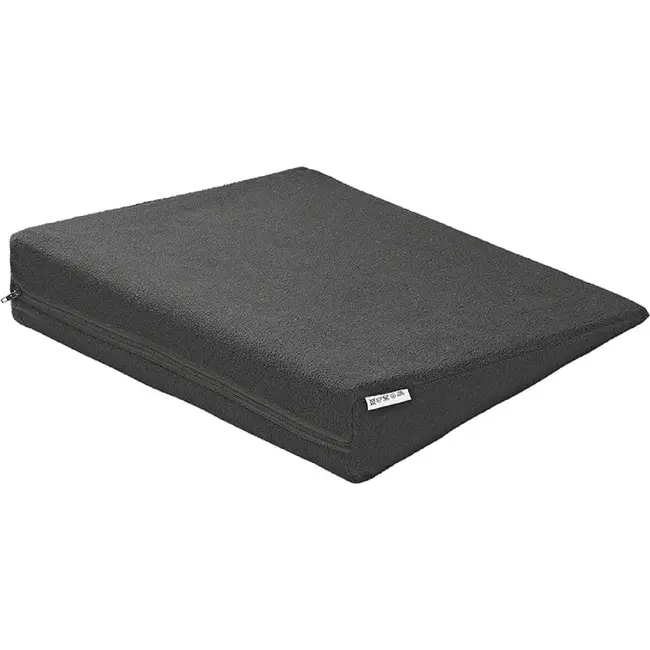 ProPlus Wigvormig zitkussen - drukvaste schuimstof - afneembare hoes - 37 x 37 x 8 cm - zwart