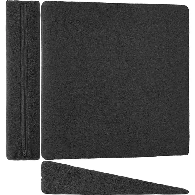 ProPlus Wigvormig zitkussen - drukvaste schuimstof - afneembare hoes - 37 x 37 x 8 cm - zwart