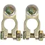 ProPlus Accupoolklemmen set - messing en staal - M8 bout - dIN accupolen - 16 mm diameter