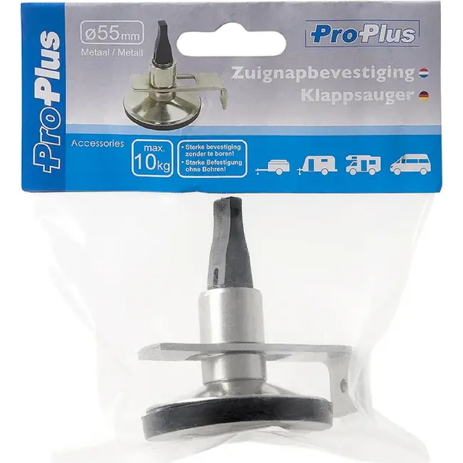 ProPlus Zuignapbevestiging - Metaal - Ø 5,5 cm - Belastbaar tot 10 kg