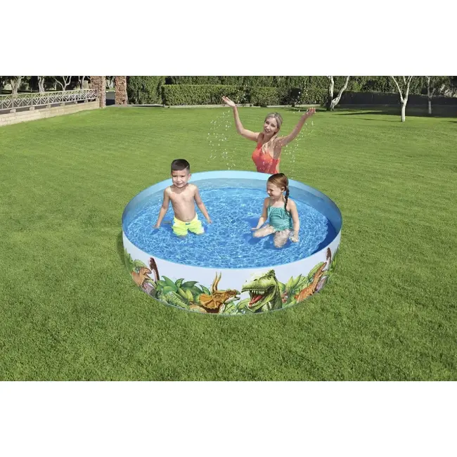 Bestway Zelfopzettende Zwembad 183x38 cm - Ideaal voor Kinderen - Veelkleurig en Duurzaam