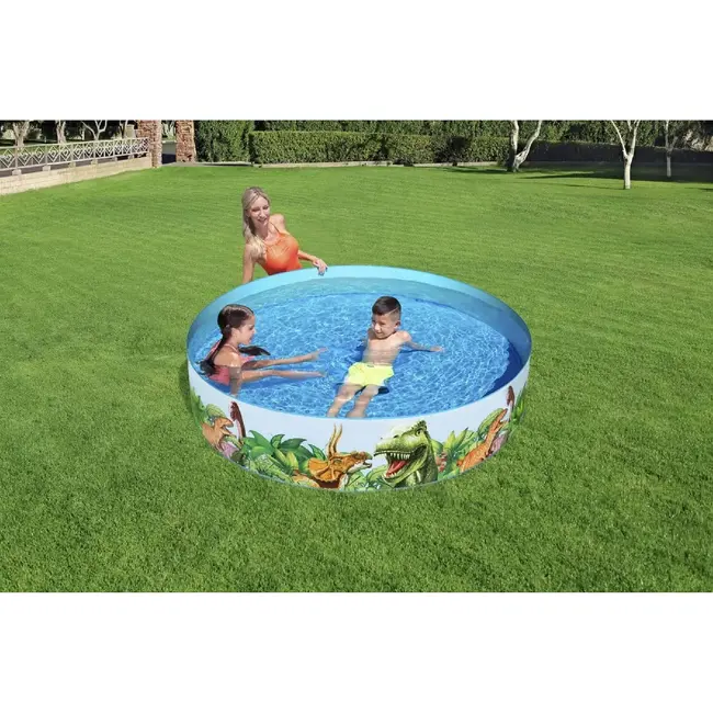 Bestway Zelfopzettende Zwembad 183x38 cm - Ideaal voor Kinderen - Veelkleurig en Duurzaam