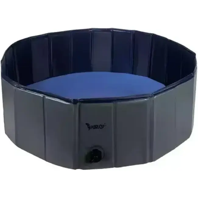 Purlov Basen Opvouwbaar Hondenzwembad 100x30 cm - Veilig en Draagbaar - Ideaal voor Zomerse Verkoeling