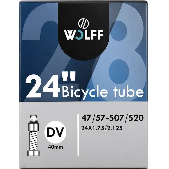 Wolff Binnenband 24x1.75/2.125 - ETRTO 47/57-507/520 - Dunlop ventiel 35mm - Geschikt voor stadsfietsen
