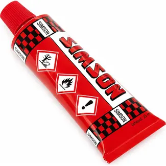 Simson Solutie voor fietsbandreparatie - 30 ml - Koud vulkaniseren - Rood - Per stuk
