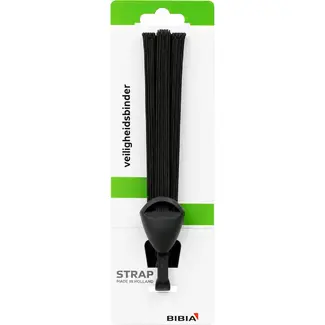 Widek Zwarte triobinder met RVS haken - 28 inch - 50 cm bandlengte