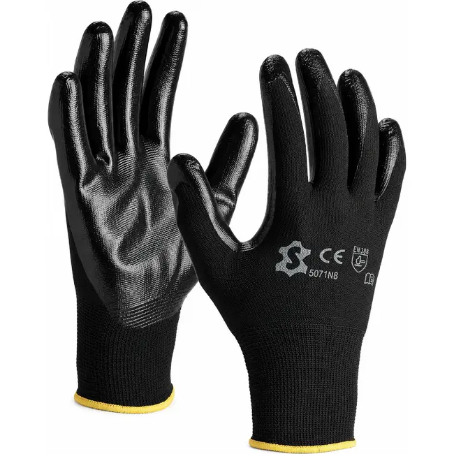Sacobel Nitril polyester handschoenen - maat 8/L - ergonomisch ontwerp - anti-slip grip - ademend en duurzaam