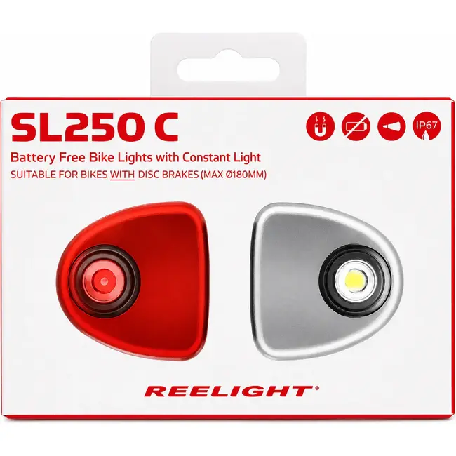 Reelight Fietsverlichting - Magnetisch - Batterijvrij - Voor en achter - Veilig en duurzaam