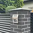 Izoxis Zilver huisnummer met schemersensor en zonnepaneel