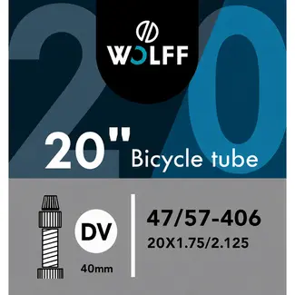 WOLFF Binnenband 20x1.75/2.125 - Dunlop ventiel 40mm - Geschikt voor stadsfietsen