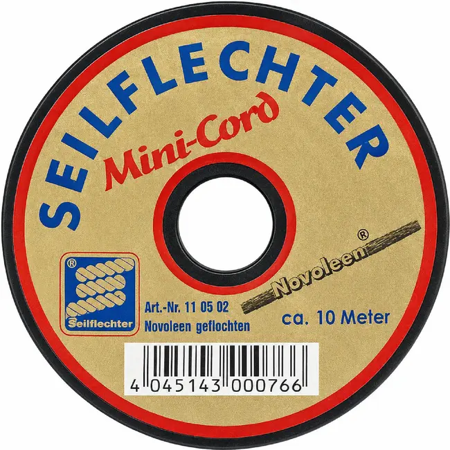 Seilflechter Mini koord - gevlochten novoleen - 2 mm - 10 meter - assorti kleuren - hoge trekkracht