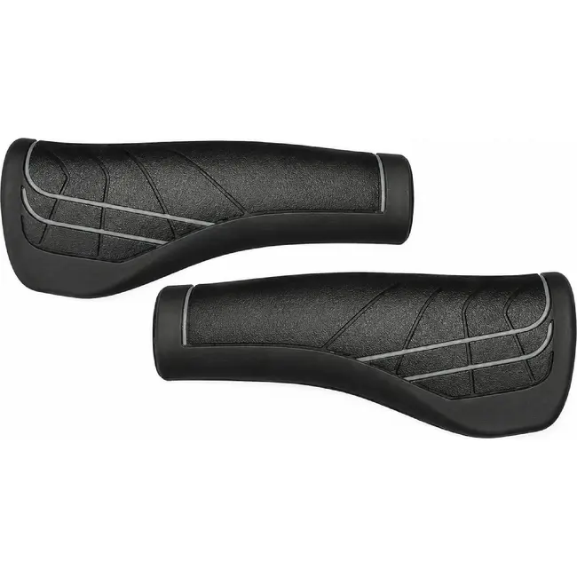 Herrmans Handvatten - Ergonomisch - TPE Materiaal - Zwart - 120 mm - Set van 2