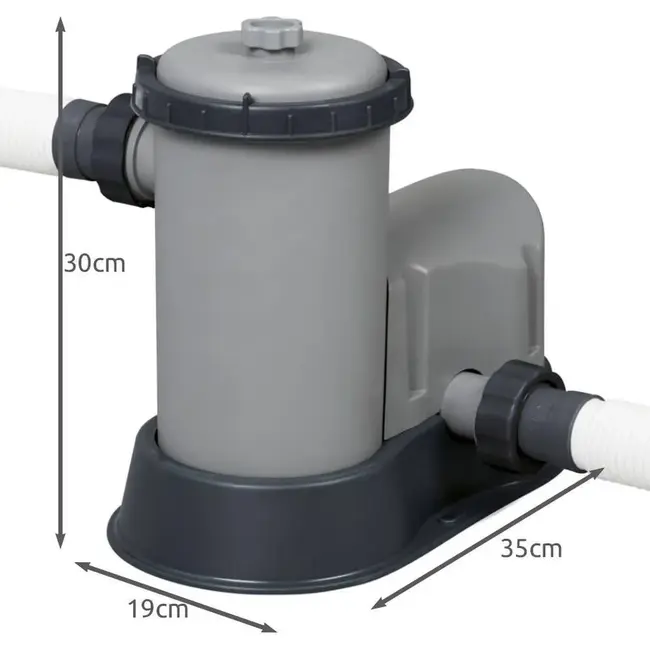 Bestway Zwembadfilterpomp 5.678 l/u met 38 mm aansluiting, filterpatroon type III en 2 slangen van 1,5 m voor opzetzwembaden