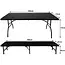 Gardlov Opvouwbare Tuintafel met 2 Banken - 180 cm - Zwart - Ideaal voor Outdoor Evenementen