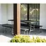 Gardlov Opvouwbare Tuintafel met 2 Banken - 180 cm - Zwart - Ideaal voor Outdoor Evenementen