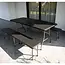 Gardlov Opvouwbare Tuintafel met 2 Banken - 180 cm - Zwart - Ideaal voor Outdoor Evenementen