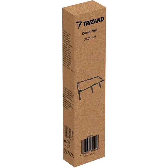 Trizand Opvouwbaar campingbed zwart 189 x 70 x 43 cm met metalen frame, 600D Oxford-stof en draaghoes voor kamperen