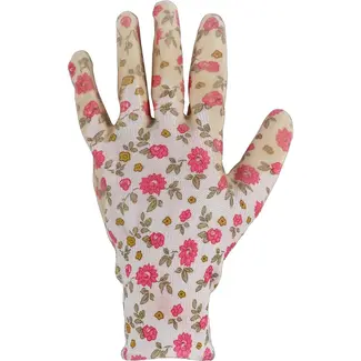 Talen Tools Tuinhandschoenen – Wit/Roze – Nitrilcoating – Maat S
