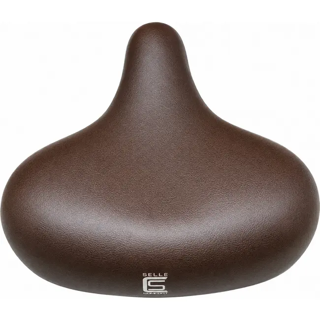Selle Comfort Comfortabel retro fietszadel - bruin - elastomeer vering - unisex ontwerp