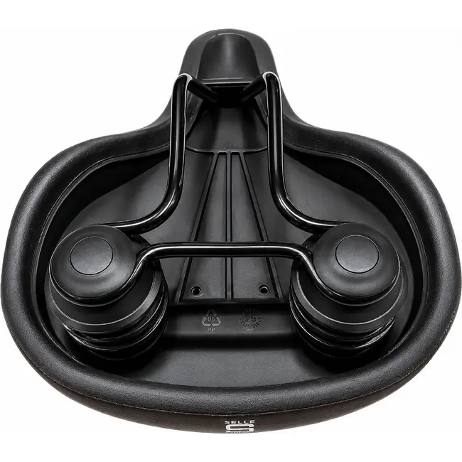 Selle Comfort Comfortabel retro fietszadel - bruin - elastomeer vering - unisex ontwerp