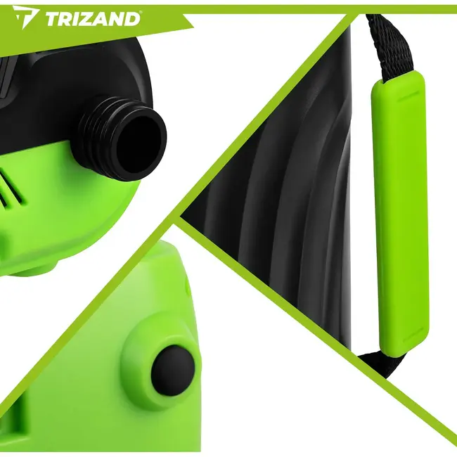Trizand Elektrische SUP pomp 12 V zwart met 20 PSI, 6 opzetstukken, 70 cm slang en 240 cm kabel voor SUP en kajak