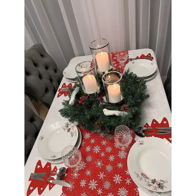 Ruhhy Kerstloper 220x35cm: Feestelijke Tafeldecoratie voor Kerst