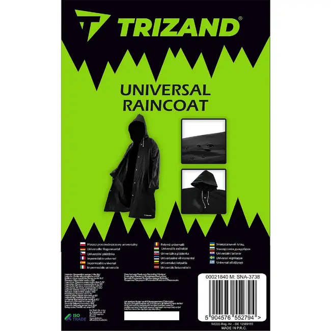 Trizand Universele Regenjas - Blijf Droog Onder Alle Omstandigheden