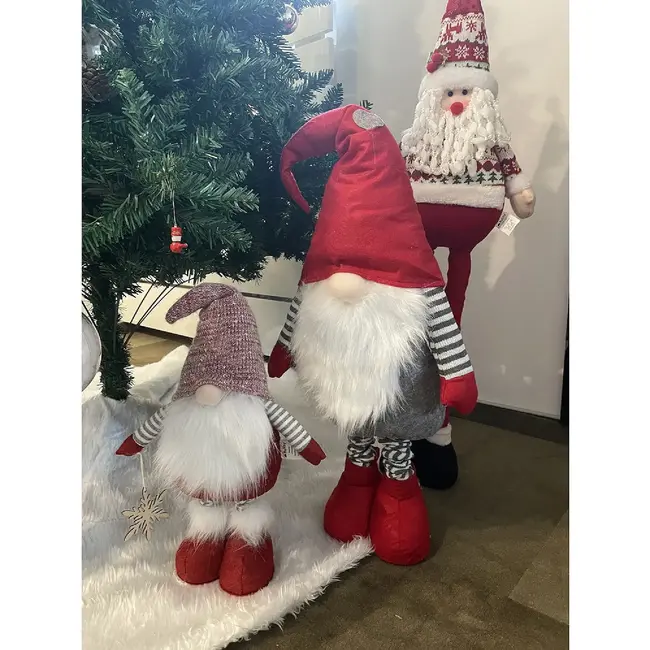 Ruhhy Telescopische Kerstgnome 82cm - Flexibele en Feestelijke Decoratie