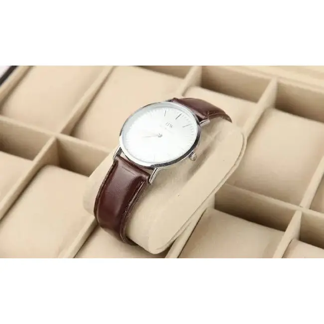Ruhhy Horloge-Organizer met 12 Vakken - Stijlvol en Veilig voor Sieraden