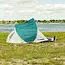 Trizand Namiot Compacte Strandtent 145x100x70cm - Turkoois-Grijs - Licht en Makkelijk
