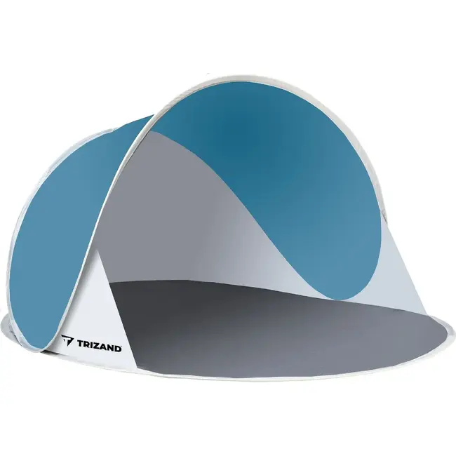 Trizand Namiot Compacte Strandtent 145x100x70cm - Turkoois-Grijs - Licht en Makkelijk