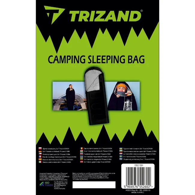 Trizand Toeristische Slaapzak 2-in-1: Ideaal voor Kamperen en Reizen
