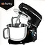 Ruhhy 3-in-1 planetaire keukenmachine 6,2 l zwart met glazen blender 1,5 l, vleesmolen, 6 snelheden, Pulse en accessoires