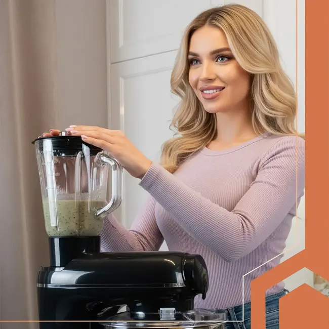 Ruhhy 3-in-1 planetaire keukenmachine 6,2 l zwart met glazen blender 1,5 l, vleesmolen, 6 snelheden, Pulse en accessoires
