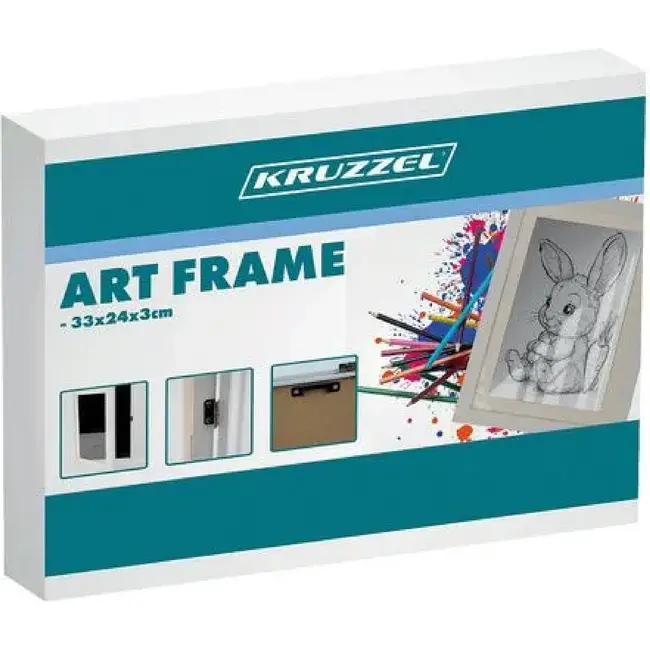Malatec Art Kinderkunstlijst – Wissellijst voor 150 A4 Tekeningen – Wit