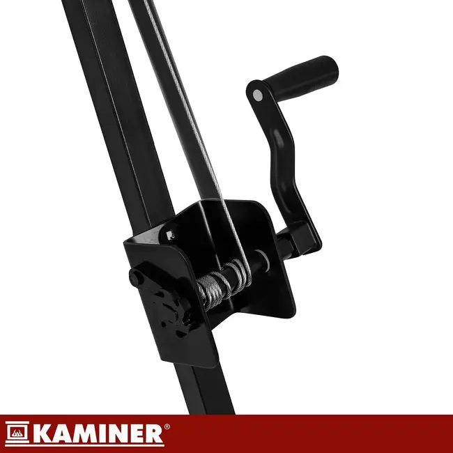 Kaminer Driepoot tuinbarbecue 190 cm met roestvrijstalen rooster van 70 cm, ketting en zwengelmechanisme