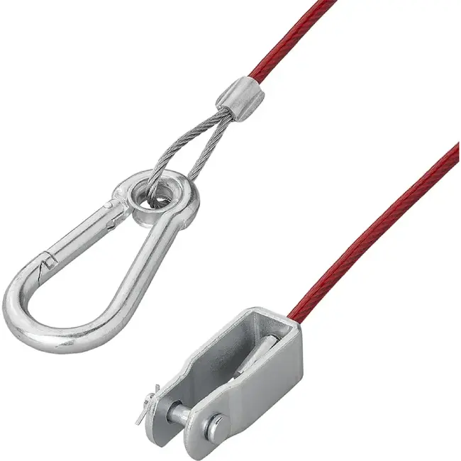 ProPlus Breekkabel met gaffel - 1 meter - verzinkt - voor geremde aanhangwagens