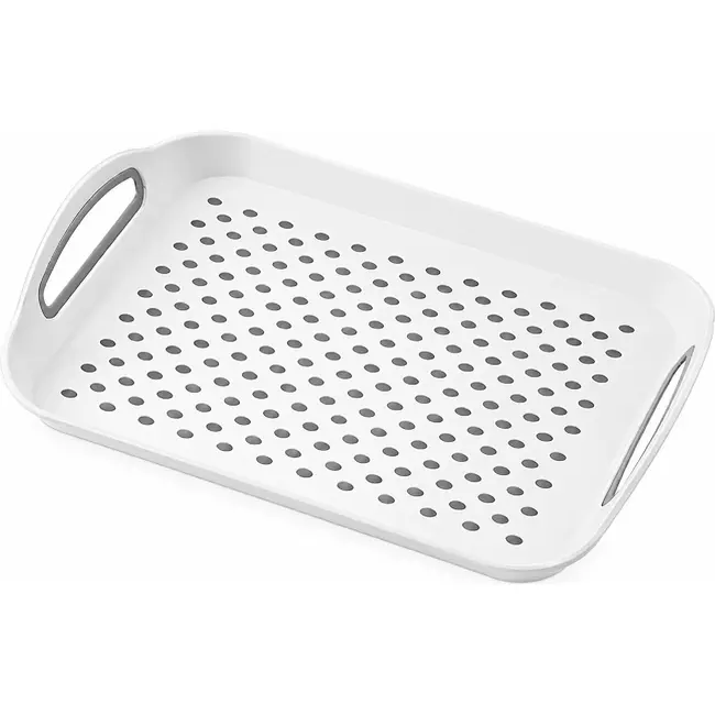 ProPlus Handig dienblad - anti-slip - kunststof - 39,5 x 28,5 cm - wit