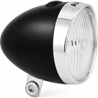 AXA Klassieke LED fietskoplamp - Retro design - Batterij - Zwart - Inclusief batterijen