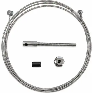 Falkx RVS binnenkabel trommelrem - 2m - zilver - met ton en peer nippel