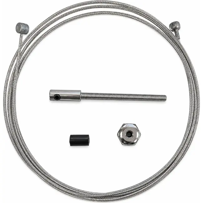 Falkx RVS binnenkabel trommelrem - 2m - zilver - met ton en peer nippel
