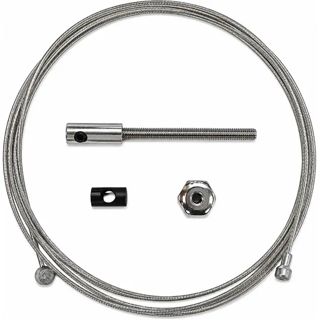 Falkx RVS binnenkabel trommelrem - 2m - zilver - met ton en peer nippel